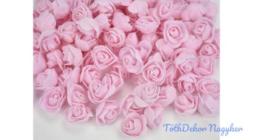 Polifoam rózsafej midi habrózsa 3 cm - Babarózsaszín
