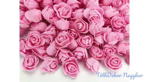 Polifoam rózsafej midi habrózsa 3 cm - Rózsaszín