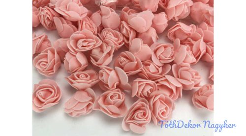 Polifoam rózsa fej midi virágfej habvirág 3 cm puncs habrózsa