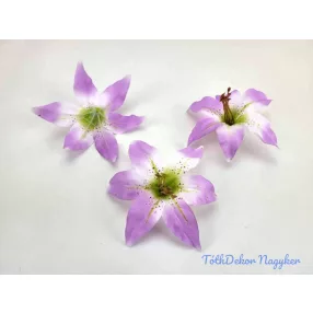 Liliom selyemvirág fej 13cm - Világos Lila átmenetes