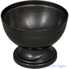Műanyag nagy talpas tál szürke D21cm M15,5cm