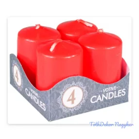Adventi gyertya 4db/csomag - Piros