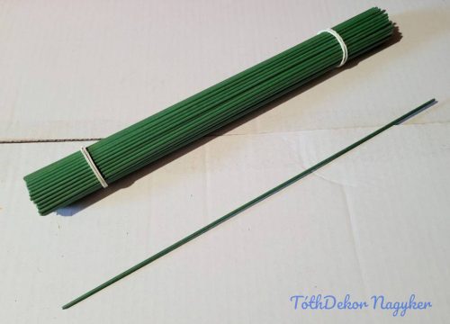 Szár levél nélkül zöld egyszerű drót szár virágfejekhez univerzális 30 cm