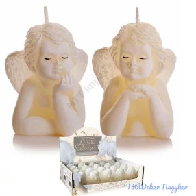   Díszgyertya figura díszdobozkában angyalkás 7cm - Angel Wings