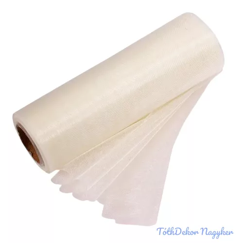 Organza tekercs 12cm x 10m - Ekrü