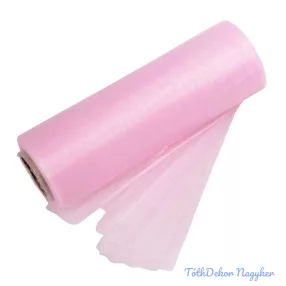 Organza tekercs 12cm x 10m - Világos rózsaszín