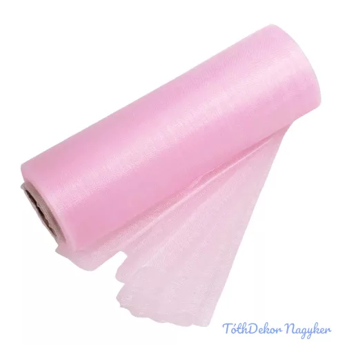 Organza tekercs 12cm x 10m - Világos rózsaszín