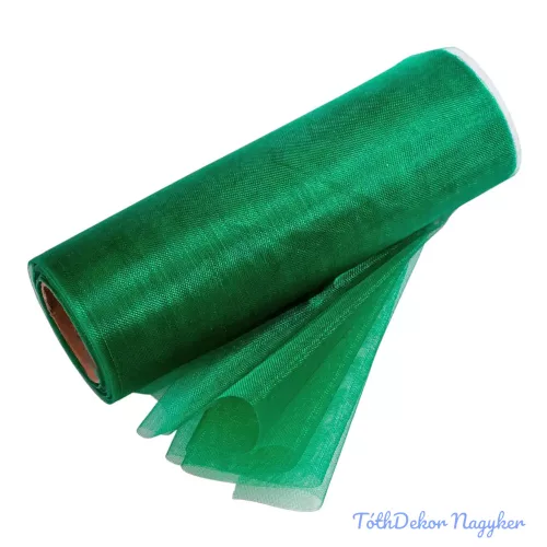 Organza tekercs 12cm x 10m - Sötétzöld