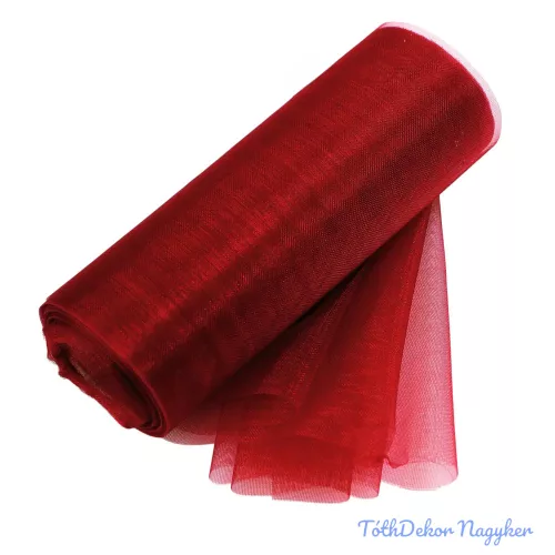 Organza tekercs 12cm x 10m - Bordó