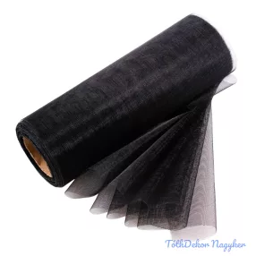 Organza tekercs 12cm x 10m - Fekete