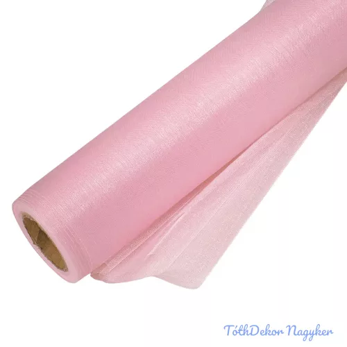 Organza tekercs 24cm x 10m - Világos rózsaszín