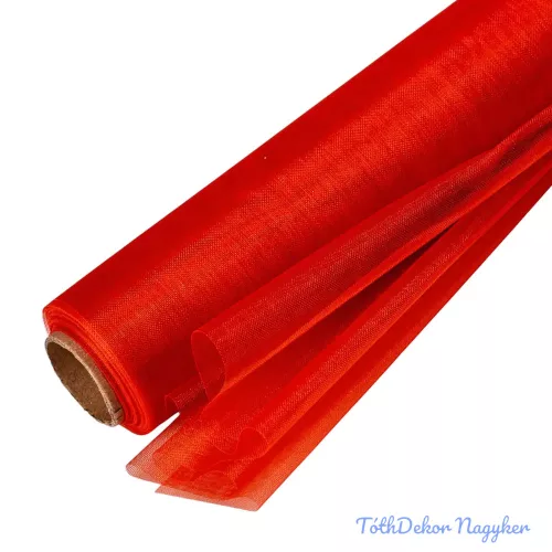 Organza tekercs 24cm x 10m - Piros