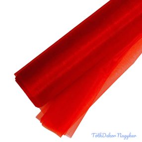 Organza tekercs 48cm x 10m - Piros