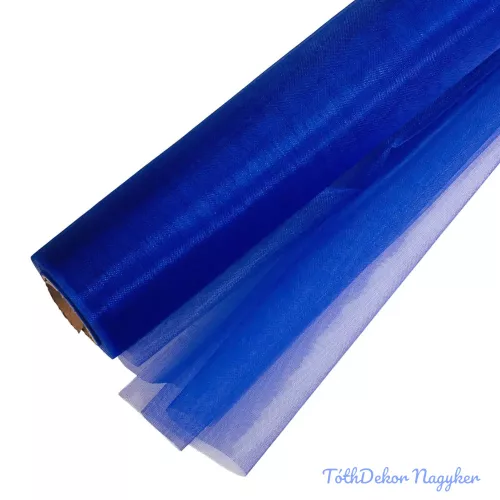Organza tekercs 48cm x 10m - Királykék