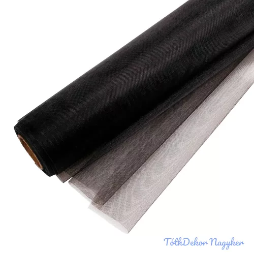 Organza tekercs 48cm x 10m - Fekete