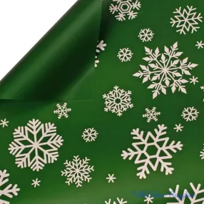   Karácsonyi mintás fólia ív 57cm x 57cm, 20db - Sötét zöld