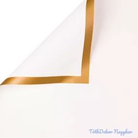 Aranykeretes fólia ív 58x58cm 20db/cs - Fehér