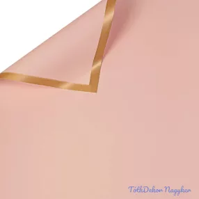 Aranykeretes fólia ív 58x58cm 20db/cs - Púder rózsaszín