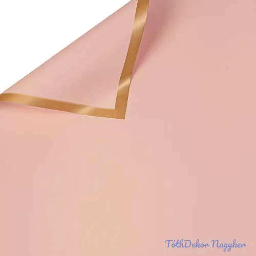 Aranykeretes fólia ív 58x58cm 20db/cs - Púder rózsaszín