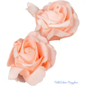   Polifoam rózsa fej virágfej habvirág 8 cm babarózsaszín habrózsa