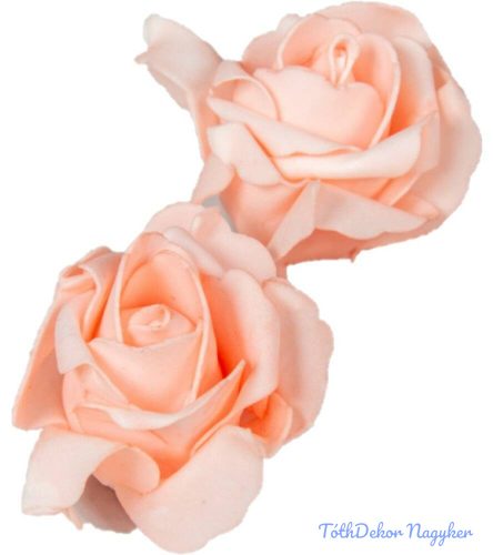 Polifoam rózsa fej virágfej habvirág 8 cm babarózsaszín habrózsa