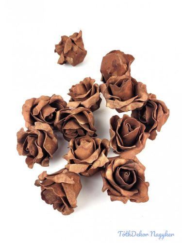 Polifoam rózsa virágfej 6 cm - Közép Barna