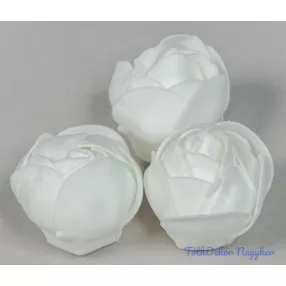   Polifoam boglárka / ranunculus habvirág fej 5 cm fehér virágfej