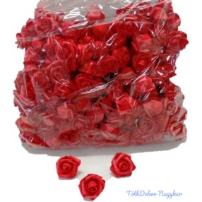 Polifoam rózsa fej virágfej habvirág 4 cm piros habrózsa