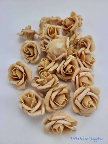 Polifoam rózsa fej virágfej habvirág 4 cm habrózsa - Tea