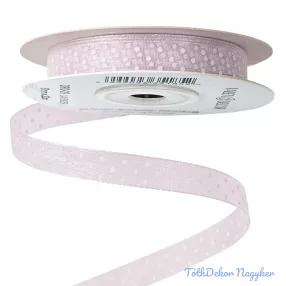 Pöttyös organza szalag 10mm x 20m - Levendula