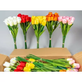 Tulipán szálas selyemvirág 60 cm