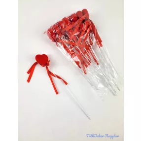 Pálcás szív betűző 12 db/csomag 3x20 cm - Piros