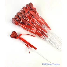 Pálcás szív betűző 12 db/csomag 3x20 cm - Gl Piros