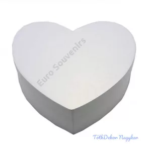 Szív alakú papírdoboz 18x16x8cm - Fehér