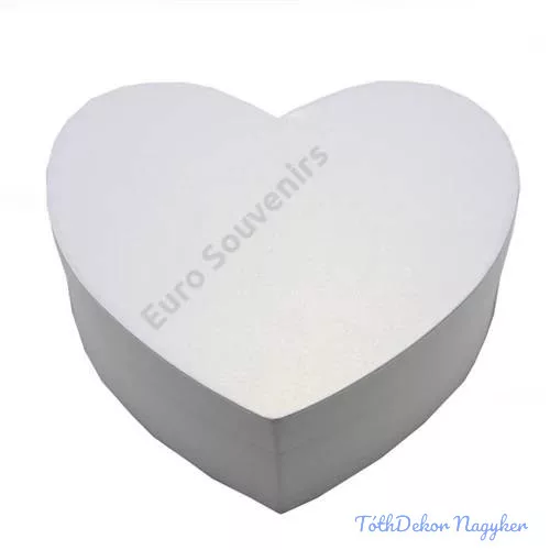 Szív alakú papírdoboz 18x16x8cm - Fehér