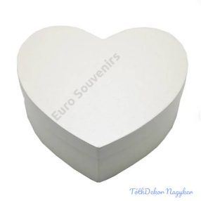 Szív alakú papírdoboz 18x16x8cm - Krém