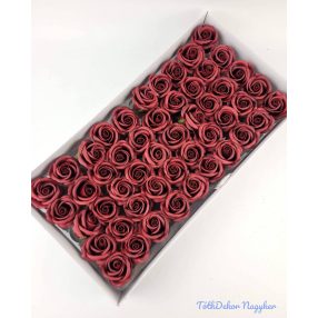 Szappanrózsa fej 50 db/doboz Beauty 6x5,5 cm - Bordó