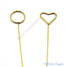 Kártyatartó fém betűző 34cm 10db/cs - Kerek