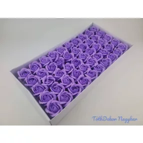 Szappanrózsa fej 50 db/doboz 5,5x6,5 cm - Lila 2