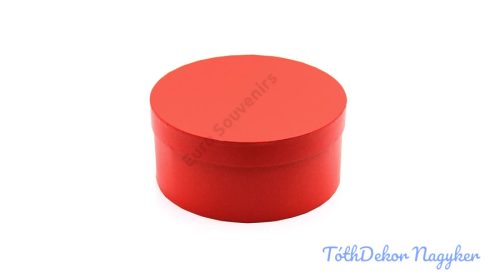 Papírdoboz kerek 22x10cm - Piros