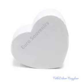 Szív alakú papírdoboz 22,5x20x9,5cm - Fehér