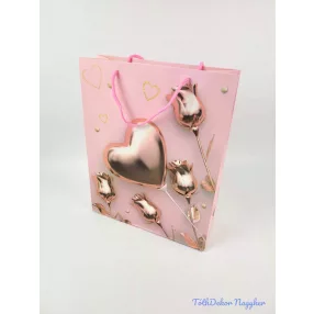 Ajándéktáska 32x25,5x10 cm - Szív mintás 2 B