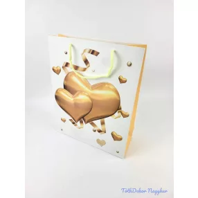 Ajándéktáska 32x25,5x10 cm - Szív mintás 2 C