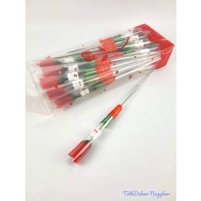 Selyem rózsaszál macival díszcsomagolásban 33 cm