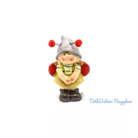 Álló katicalány figura 8,5x5,2x13 cm