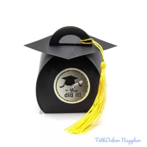 Kalap papírdoboz ballagásra 5,5x5,5x6 cm