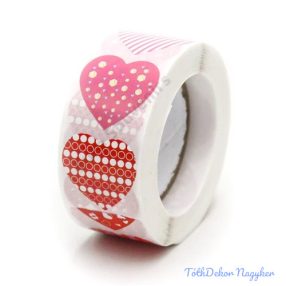 Szív matrica 2,5 cm 500 db/tekercs