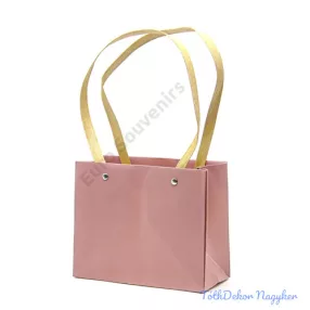 Papírfüles virágtáska 18x14,5x8cm - Mályva