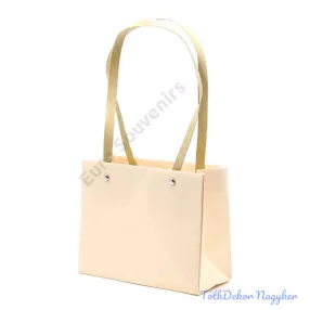 Papírfüles virágtáska 18x14,5x8cm - Barack