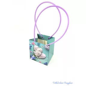 Virágmintás virágtáska kicsi kocka - 3